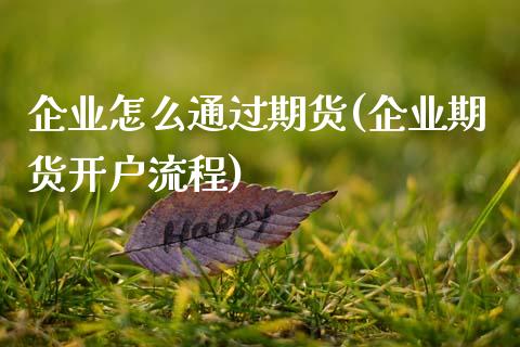 企业怎么通过期货(企业期货开户流程)_https://www.zghnxxa.com_黄金期货_第1张