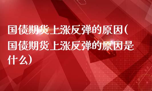 国债期货上涨反弹的原因(国债期货上涨反弹的原因是什么)_https://www.zghnxxa.com_黄金期货_第1张