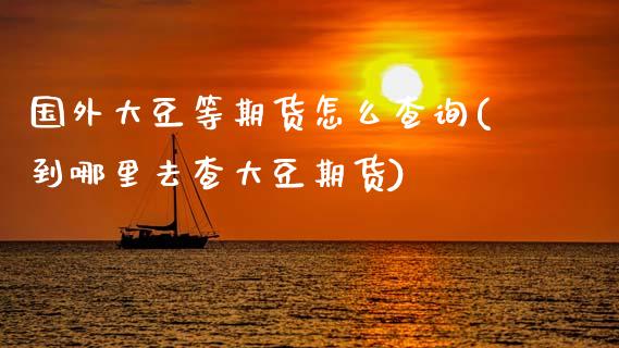 国外大豆等期货怎么查询(到哪里去查大豆期货)_https://www.zghnxxa.com_内盘期货_第1张