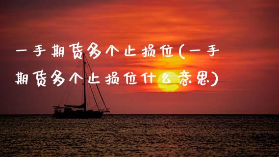 一手期货多个止损位(一手期货多个止损位什么意思)_https://www.zghnxxa.com_黄金期货_第1张