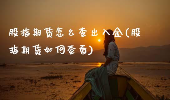 股指期货怎么查出入金(股指期货如何查看)_https://www.zghnxxa.com_国际期货_第1张