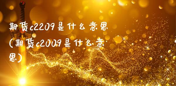 期货c2209是什么意思(期货c2009是什么意思)_https://www.zghnxxa.com_内盘期货_第1张