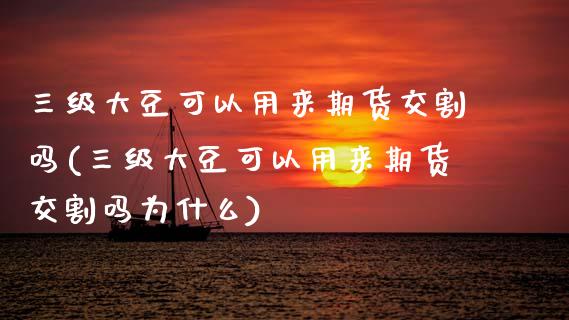 三级大豆可以用来期货交割吗(三级大豆可以用来期货交割吗为什么)_https://www.zghnxxa.com_国际期货_第1张
