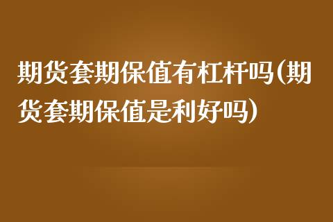 期货套期保值有杠杆吗(期货套期保值是利好吗)_https://www.zghnxxa.com_期货直播室_第1张