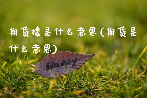 期货楼是什么意思(期货是什么意思)_https://www.zghnxxa.com_国际期货_第1张