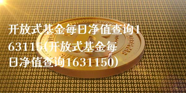 开放式基金每日净值查询163115(开放式基金每日净值查询1631150)_https://www.zghnxxa.com_国际期货_第1张