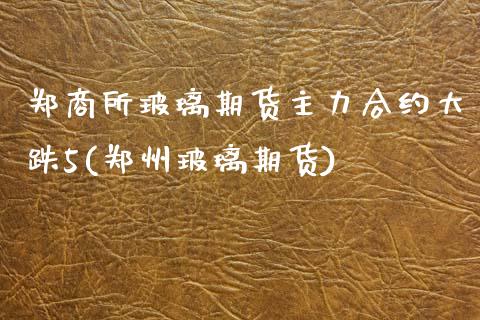郑商所玻璃期货主力合约大跌5(郑州玻璃期货)_https://www.zghnxxa.com_期货直播室_第1张