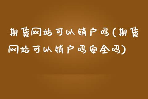 期货网站可以销户吗(期货网站可以销户吗安全吗)_https://www.zghnxxa.com_期货直播室_第1张