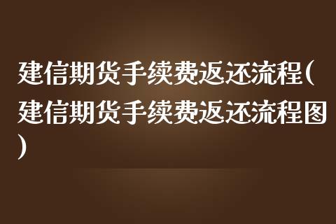 建信期货手续费返还流程(建信期货手续费返还流程图)_https://www.zghnxxa.com_国际期货_第1张