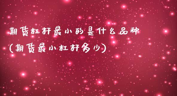 期货杠杆最小的是什么品种(期货最小杠杆多少)_内盘期货_第1张_期货直播室 期货杠杆最小的是什么品种(期货最小杠杆多少)_https://www.zghnxxa.com_内盘期货_第1张