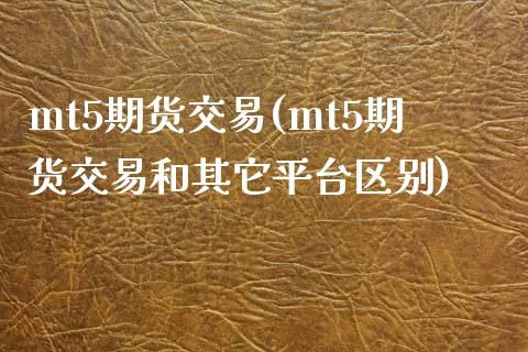 mt5期货交易(mt5期货交易和其它平台区别)_https://www.zghnxxa.com_期货直播室_第1张
