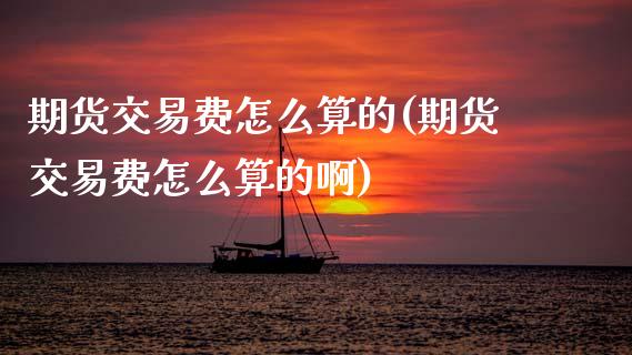 期货交易费怎么算的(期货交易费怎么算的啊)_https://www.zghnxxa.com_内盘期货_第1张