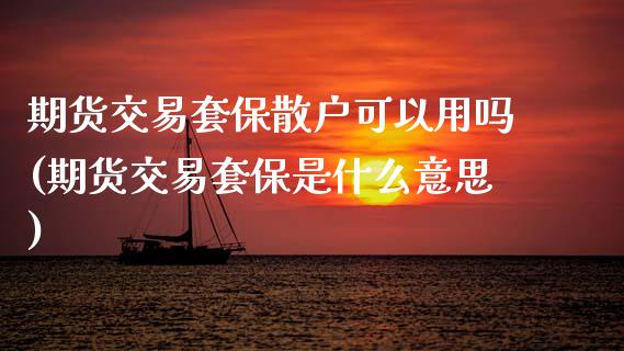 期货交易套保散户可以用吗(期货交易套保是什么意思)_https://www.zghnxxa.com_黄金期货_第1张