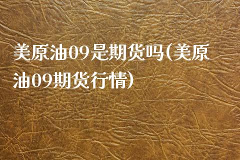 美原油09是期货吗(美原油09期货行情)_https://www.zghnxxa.com_内盘期货_第1张