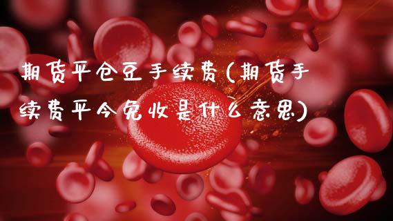 期货平仓豆手续费(期货手续费平今免收是什么意思)_https://www.zghnxxa.com_内盘期货_第1张