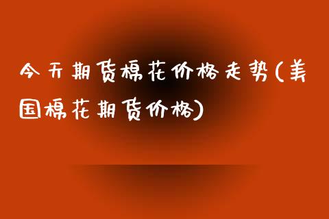今天期货棉花价格走势(美国棉花期货价格)_https://www.zghnxxa.com_国际期货_第1张