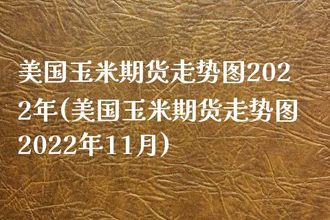 美国玉米期货走势图2022年(美国玉米期货走势图2022年11月)_https://www.zghnxxa.com_内盘期货_第1张