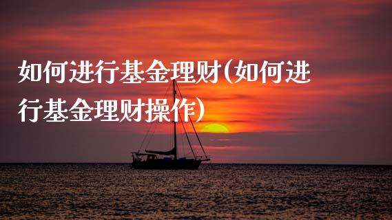 如何进行基金理财(如何进行基金理财操作)_https://www.zghnxxa.com_国际期货_第1张