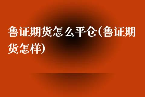 鲁证期货怎么平仓(鲁证期货怎样)_https://www.zghnxxa.com_内盘期货_第1张