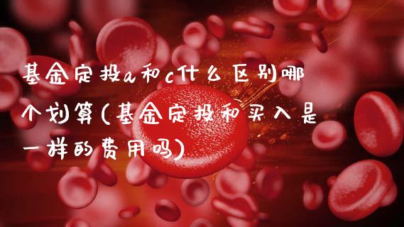 基金定投a和c什么区别哪个划算(基金定投和买入是一样的费用吗)_https://www.zghnxxa.com_内盘期货_第1张