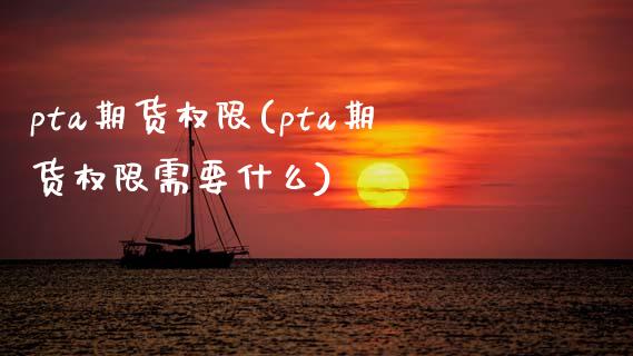 pta期货权限(pta期货权限需要什么)_https://www.zghnxxa.com_黄金期货_第1张