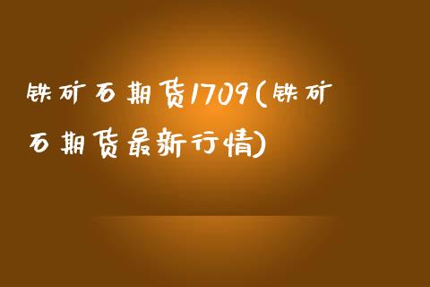 铁矿石期货1709(铁矿石期货最新行情)_https://www.zghnxxa.com_期货直播室_第1张