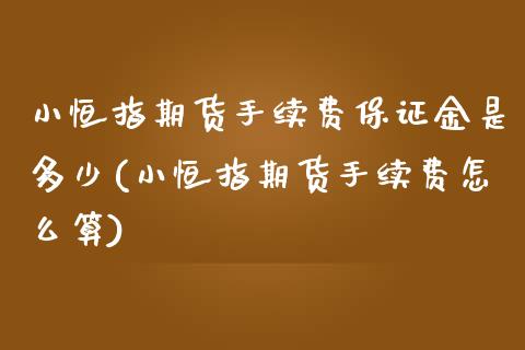 小恒指期货手续费保证金是多少(小恒指期货手续费怎么算)_https://www.zghnxxa.com_国际期货_第1张