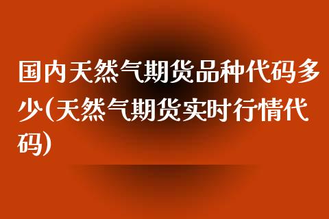 国内天然气期货品种代码多少(天然气期货实时行情代码)_https://www.zghnxxa.com_国际期货_第1张