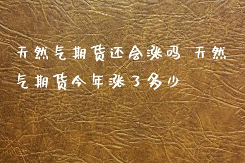 天然气期货还会涨吗 天然气期货今年涨了多少_https://www.zghnxxa.com_黄金期货_第1张