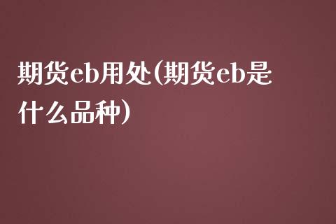 期货eb用处(期货eb是什么品种)_https://www.zghnxxa.com_黄金期货_第1张