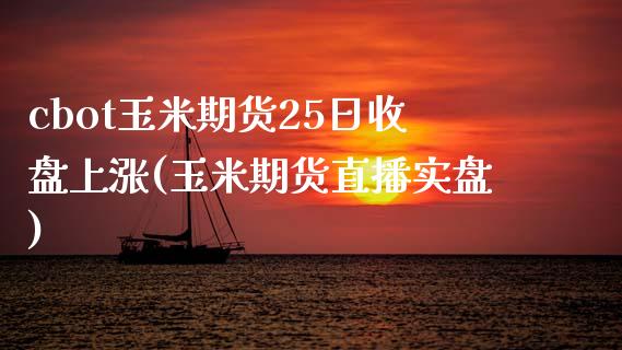 cbot玉米期货25日收盘上涨(玉米期货直播实盘)_https://www.zghnxxa.com_国际期货_第1张