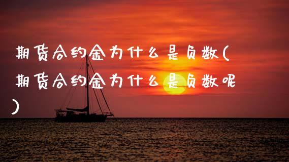 期货合约金为什么是负数(期货合约金为什么是负数呢)_https://www.zghnxxa.com_内盘期货_第1张