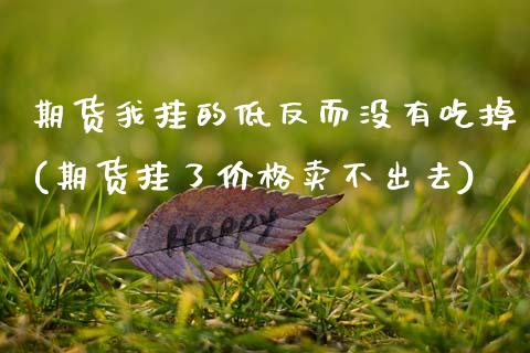期货我挂的低反而没有吃掉(期货挂了价格卖不出去)_https://www.zghnxxa.com_国际期货_第1张