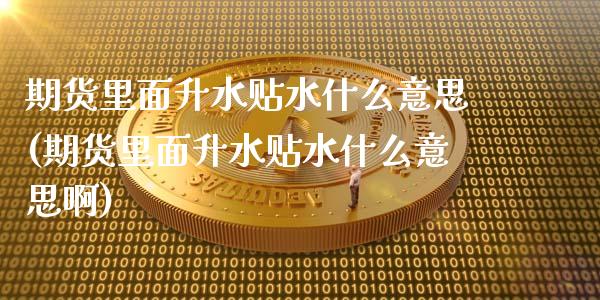 期货里面升水贴水什么意思(期货里面升水贴水什么意思啊)_内盘期货_第1张_期货直播室 期货里面升水贴水什么意思(期货里面升水贴水什么意思啊)_https://www.zghnxxa.com_内盘期货_第1张
