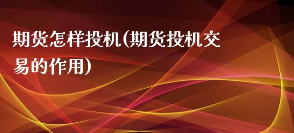 期货怎样投机(期货投机交易的作用)_https://www.zghnxxa.com_期货直播室_第1张