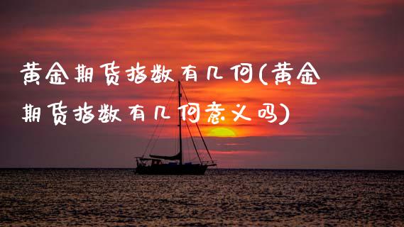 黄金期货指数有几何(黄金期货指数有几何意义吗)_https://www.zghnxxa.com_期货直播室_第1张