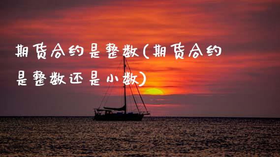 期货合约是整数(期货合约是整数还是小数)_https://www.zghnxxa.com_期货直播室_第1张