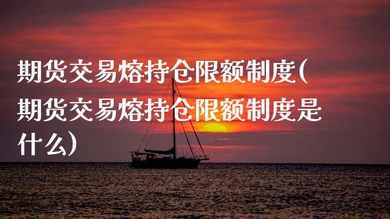 期货交易熔持仓限额制度(期货交易熔持仓限额制度是什么)_https://www.zghnxxa.com_内盘期货_第1张