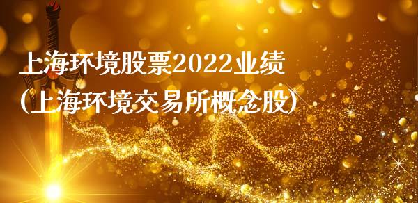 上海环境股票2022业绩(上海环境交易所概念股)_https://www.zghnxxa.com_期货直播室_第1张