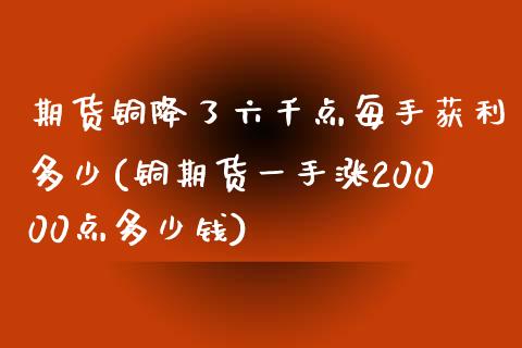 期货铜降了六千点每手获利多少(铜期货一手涨20000点多少钱)_https://www.zghnxxa.com_国际期货_第1张