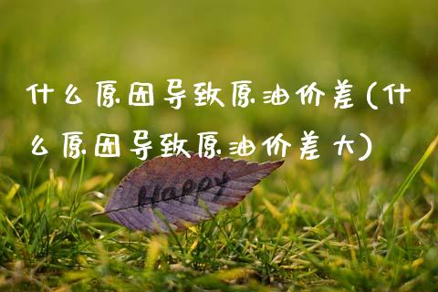 什么原因导致原油价差(什么原因导致原油价差大)_https://www.zghnxxa.com_内盘期货_第1张