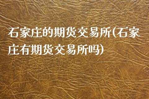 石家庄的期货交易所(石家庄有期货交易所吗)_内盘期货_第1张_期货直播室 石家庄的期货交易所(石家庄有期货交易所吗)_https://www.zghnxxa.com_内盘期货_第1张