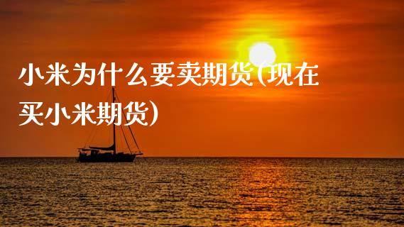 小米为什么要卖期货(现在买小米期货)_https://www.zghnxxa.com_黄金期货_第1张
