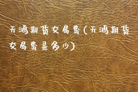 天鸿期货交易费(天鸿期货交易费是多少)_https://www.zghnxxa.com_期货直播室_第1张