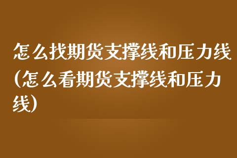 怎么找期货支撑线和压力线(怎么看期货支撑线和压力线)_黄金期货_第1张_期货直播室 怎么找期货支撑线和压力线(怎么看期货支撑线和压力线)_https://www.zghnxxa.com_黄金期货_第1张