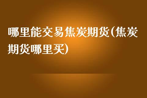哪里能交易焦炭期货(焦炭期货哪里买)_https://www.zghnxxa.com_期货直播室_第1张