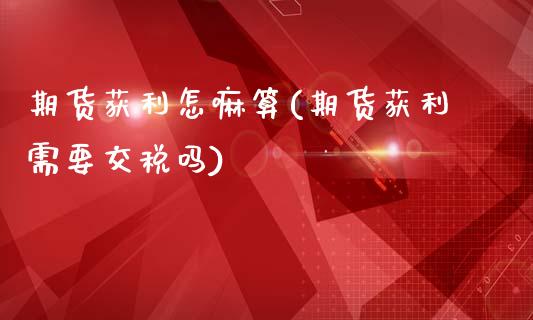 期货获利怎嘛算(期货获利需要交税吗)_https://www.zghnxxa.com_期货直播室_第1张