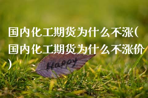 国内化工期货为什么不涨(国内化工期货为什么不涨价)_https://www.zghnxxa.com_黄金期货_第1张