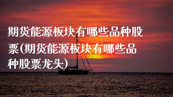 期货能源板块有哪些品种股票(期货能源板块有哪些品种股票龙头)_https://www.zghnxxa.com_内盘期货_第1张