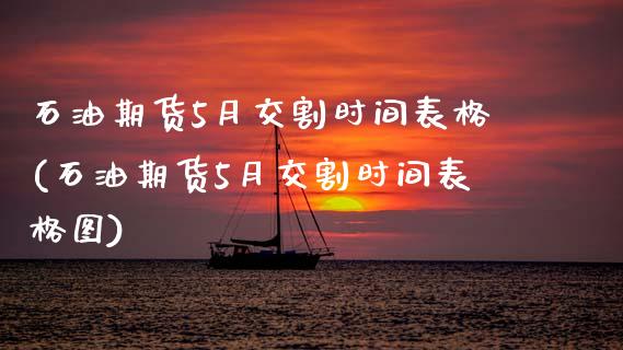 石油期货5月交割时间表格(石油期货5月交割时间表格图)_https://www.zghnxxa.com_期货直播室_第1张
